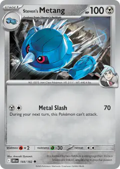 Steven's Metang 144/182 Uncommon card from Destined Rivals