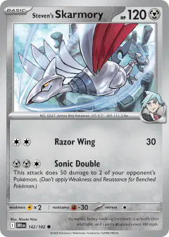 Steven's Skarmory 142/182 Common card from Destined Rivals