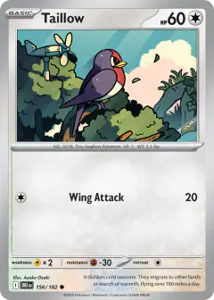 Taillow 156/182 Common card from Destined Rivals