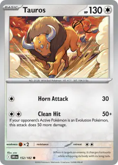 Tauros 152/182 Common card from Destined Rivals