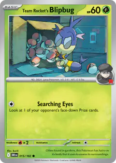 Team Rocket's Blipbug 015/182 Common card from Destined Rivals