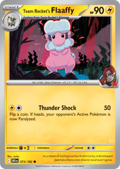 Team Rocket's Flaaffy 073/182 Common card from Destined Rivals