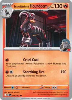 Team Rocket's Houndoom 038/182 Uncommon card from Destined Rivals