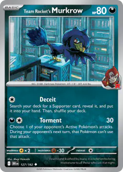 Team Rocket's Murkrow 127/182 Uncommon card from Destined Rivals
