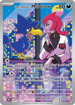 Team Rocket's Murkrow 200/182 Illustration Rare card from Destined Rivals