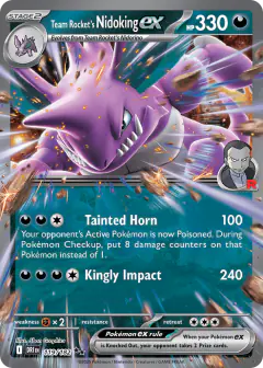 Team Rocket's Nidoking ex 119/182 Double Rare card from Destined Rivals