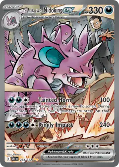 Team Rocket's Nidoking ex 233/182 Special Illustration Rare card from Destined Rivals