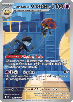 Team Rocket's Orbeetle 198/182 Illustration Rare card from Destined Rivals