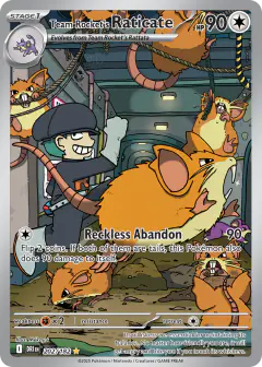 Team Rocket's Raticate 202/182 Illustration Rare card from Destined Rivals