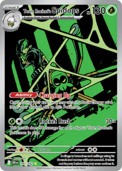 Team Rocket's Spidops 187/182 Illustration Rare card from Destined Rivals
