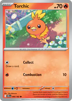 Torchic 040/182 Common card from Destined Rivals