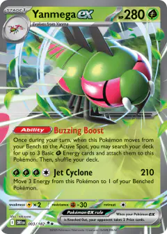 Yanmega ex 003/182 Double Rare card from Destined Rivals