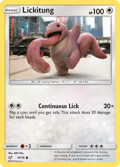 Lickitung 16/18 Common card from Detective Pikachu