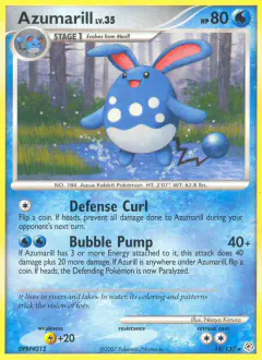 Azumarill 18/130 Rare card from Diamond & Pearl Base