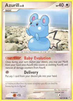 Azurill 69/130 Common card from Diamond & Pearl Base