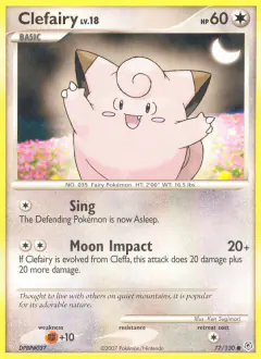 Clefairy 77/130 Common card from Diamond & Pearl Base