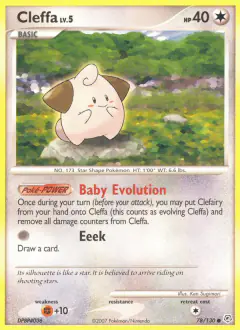 Cleffa 78/130 Common card from Diamond & Pearl Base