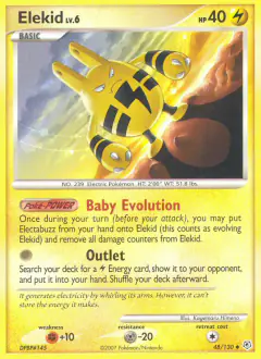 Elekid 48/130 Uncommon card from Diamond & Pearl Base