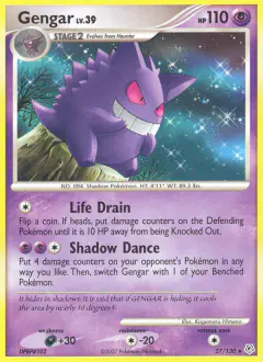 Gengar 27/130 Rare card from Diamond & Pearl Base