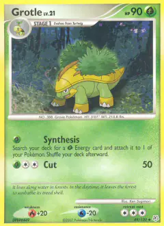 Grotle 49/130 Uncommon card from Diamond & Pearl Base