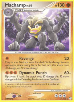 Machamp 31/130 Rare card from Diamond & Pearl Base