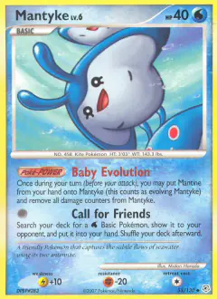 Mantyke 55/130 Uncommon card from Diamond & Pearl Base