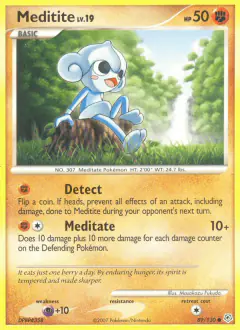 Meditite 89/130 Common card from Diamond & Pearl Base