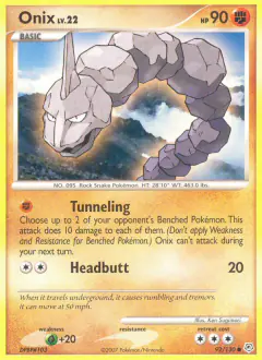 Onix 92/130 Common card from Diamond & Pearl Base