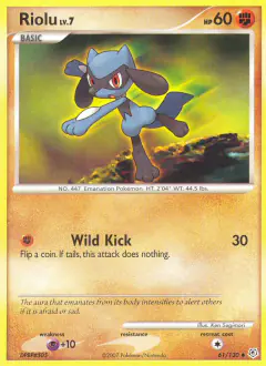 Riolu 61/130 Uncommon card from Diamond & Pearl Base
