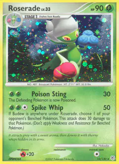 Roserade 13/130 Rare Holo card from Diamond & Pearl Base