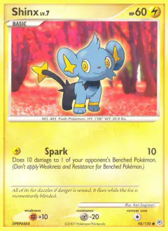 Shinx 98/130 Common card from Diamond & Pearl Base