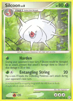 Silcoon 63/130 Uncommon card from Diamond & Pearl Base