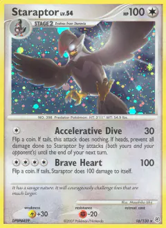 Staraptor 16/130 Rare Holo card from Diamond & Pearl Base
