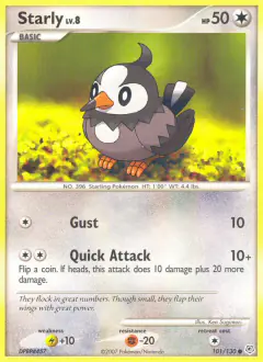 Starly 101/130 Common card from Diamond & Pearl Base