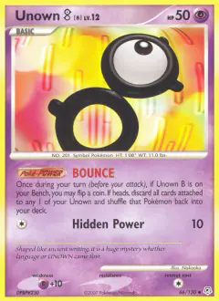 Unown [B] 66/130 Uncommon card from Diamond & Pearl Base