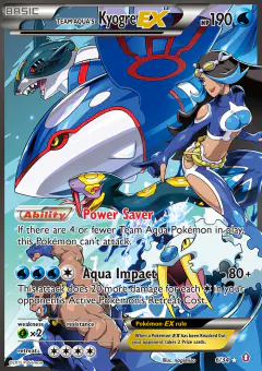 Team Aqua's Kyogre-EX 6/34 Rare Ultra card from Double Crisis