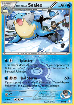 Team Aqua's Sealeo 4/34 Common card from Double Crisis