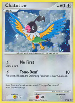 Chatot DP14 Promo card from DP Black Star Promo