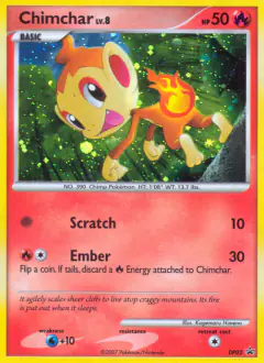 Chimchar DP02 Promo card from DP Black Star Promo