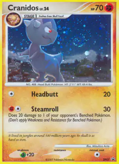 Cranidos DP07 Promo card from DP Black Star Promo