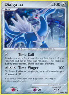 Dialga DP49 Promo card from DP Black Star Promo