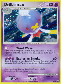 Drifblim DP34 Promo card from DP Black Star Promo