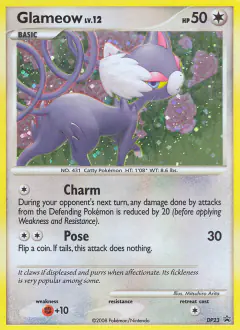 Glameow DP23 Promo card from DP Black Star Promo