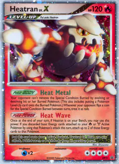 Heatran LV.X DP31 Promo card from DP Black Star Promo