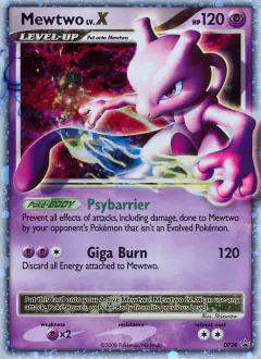 Mewtwo LV.X DP28 Promo card from DP Black Star Promo