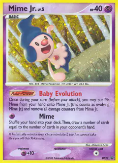 Mime Jr. DP22 Promo card from DP Black Star Promo