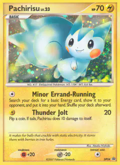 Pachirisu DP04 Promo card from DP Black Star Promo