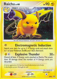 Raichu DP21 Promo card from DP Black Star Promo