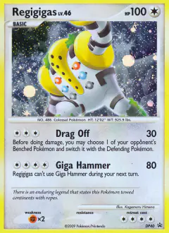 Regigigas DP40 Promo card from DP Black Star Promo