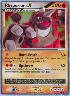 Rhyperior LV.X DP29 Promo card from DP Black Star Promo